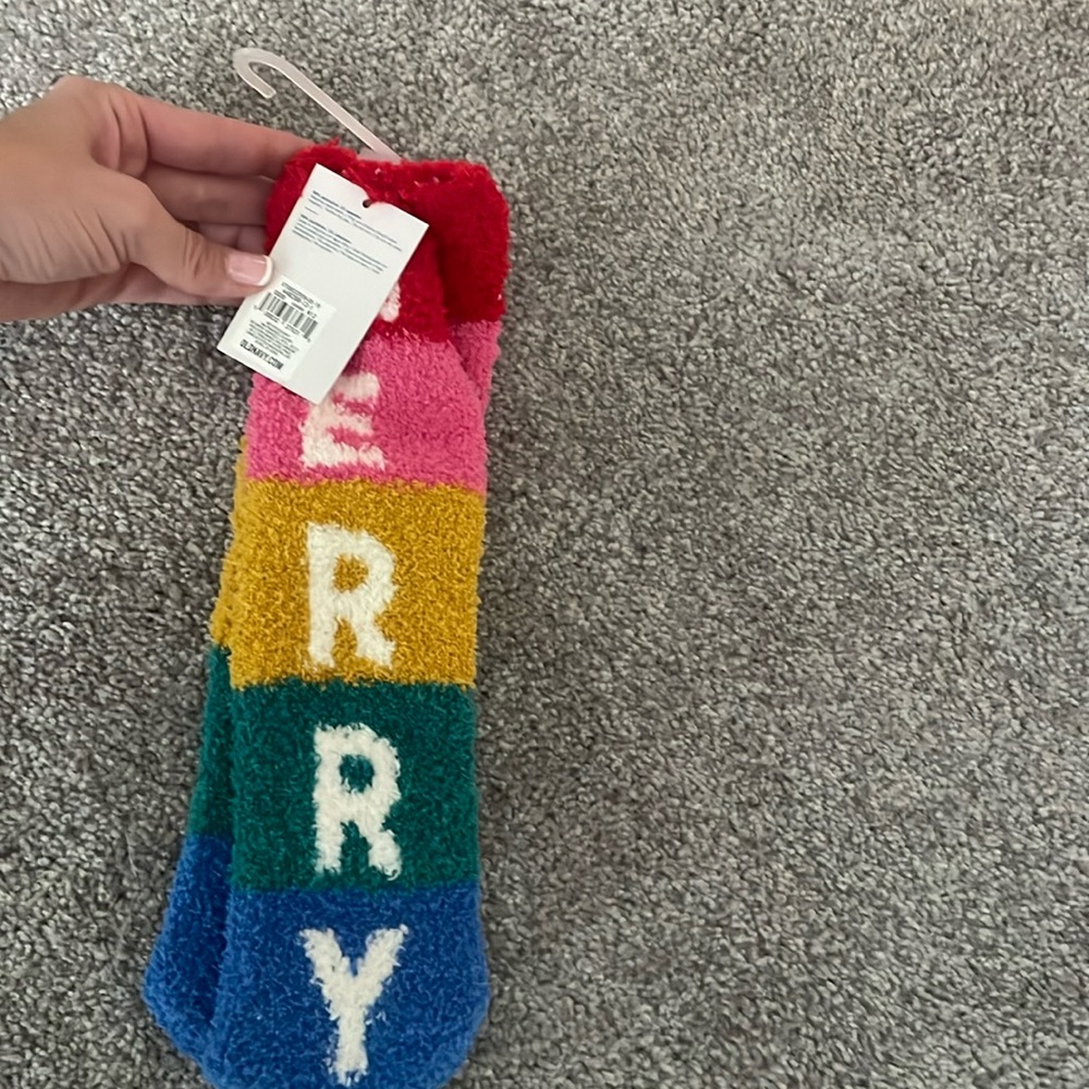 Christmas socks, never worn.